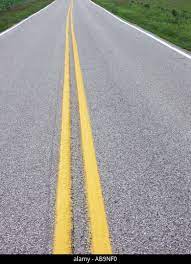 yellow lines in the middle of the road
