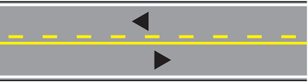 solid yellow lane