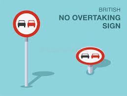 no overtaking signage