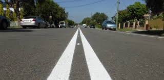 solid white line on road