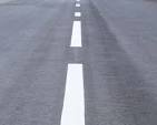single white line on road