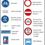 cycle road signs