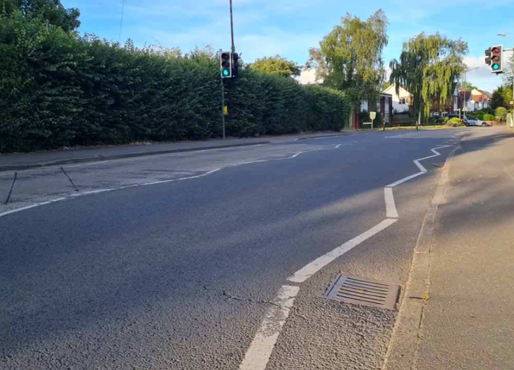 different road crossings