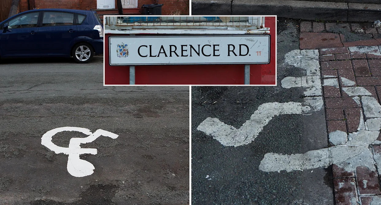 disabled parking bay outside house