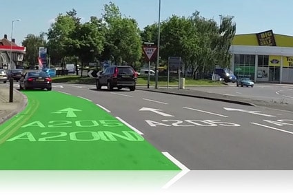 roundabout road markings