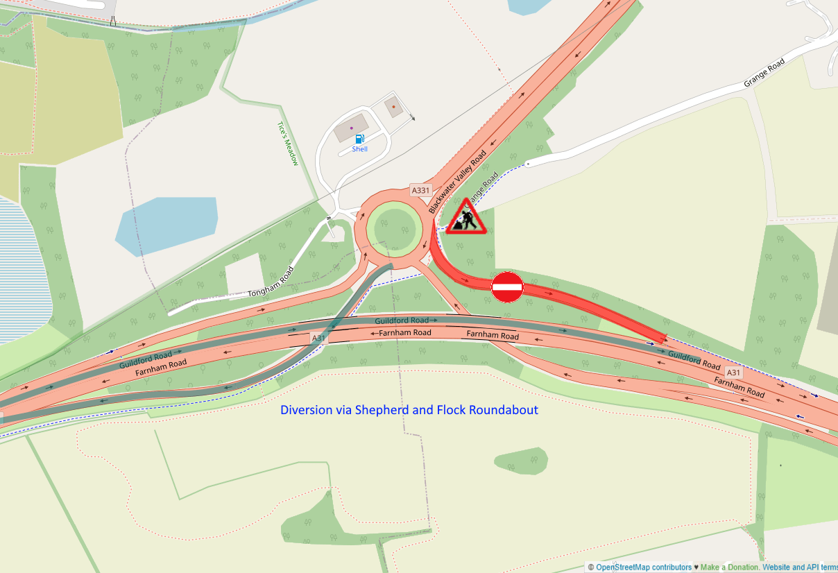a31 road closure today