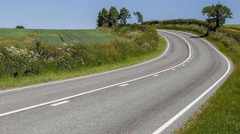 hazard lines on road