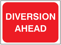 road diversion signage