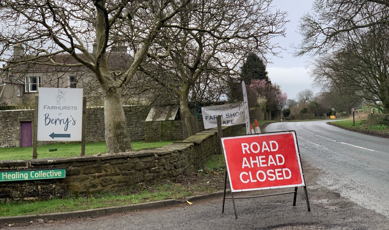 a684 road closure today