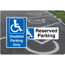 disabled parking space outside house