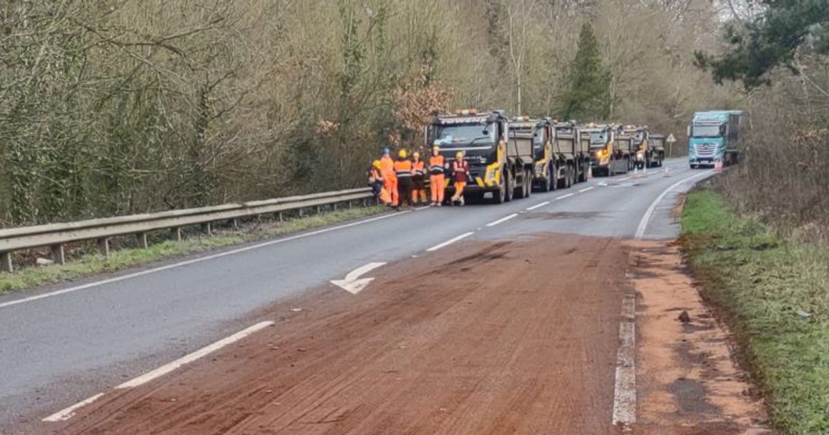 a518 road closure today
