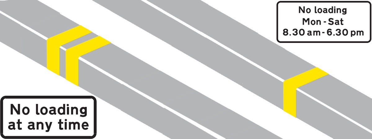 disabled parking single yellow line
